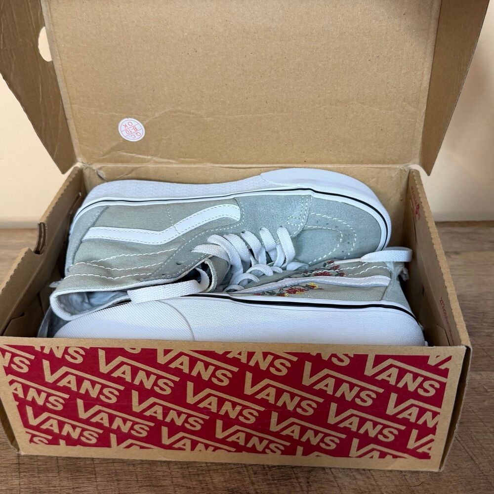 Vans Sk8-Hi Tapered Stackform Platform Floral Shoes embroidery desert size 5.5 - Picture 9 of 10